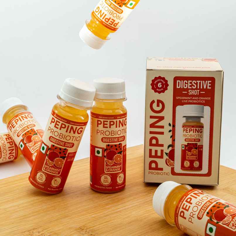 Peping Probiotic Digestive Shot - Spearmint And Orange