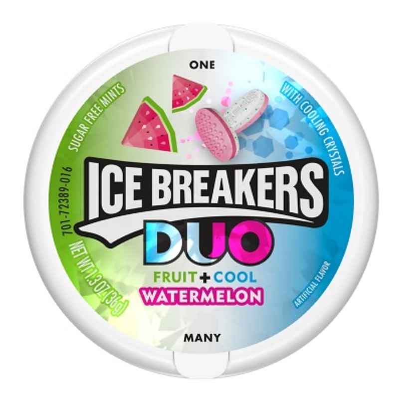 Ice Breakers Duo Fruit + Cool Mints, Watermelon Ice Breakers Duo Fruit + Cool Mints, Watermelon