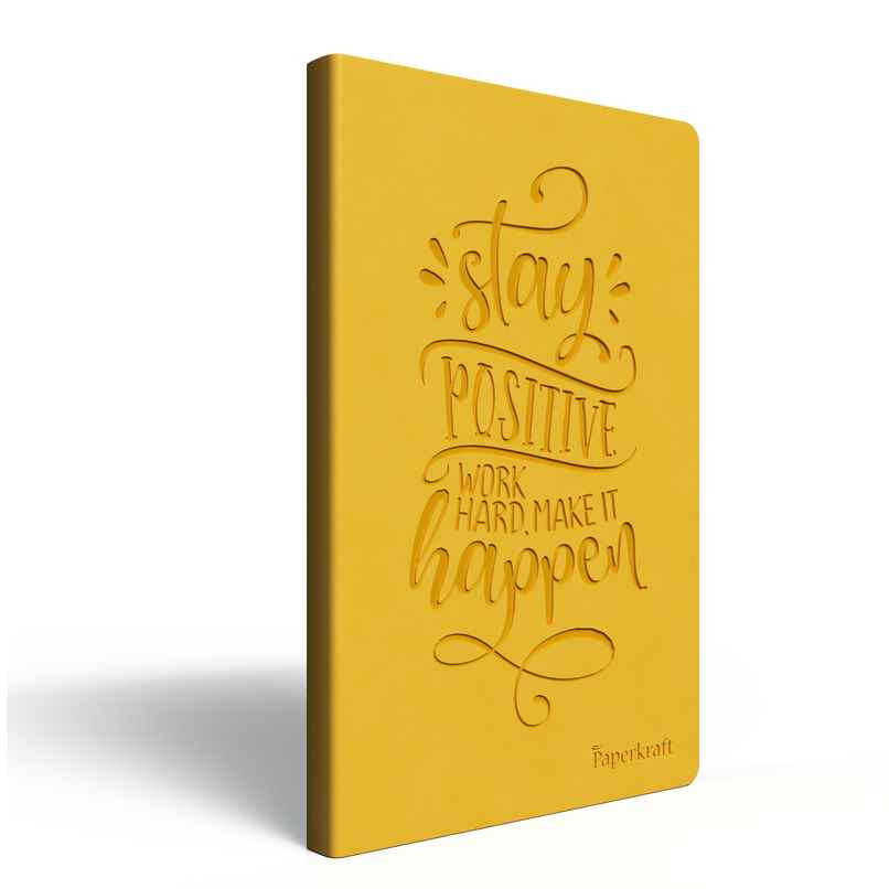 Paperkraft Unruled Debossed PU Notebook | 192 Pages | 21 x 15 cm