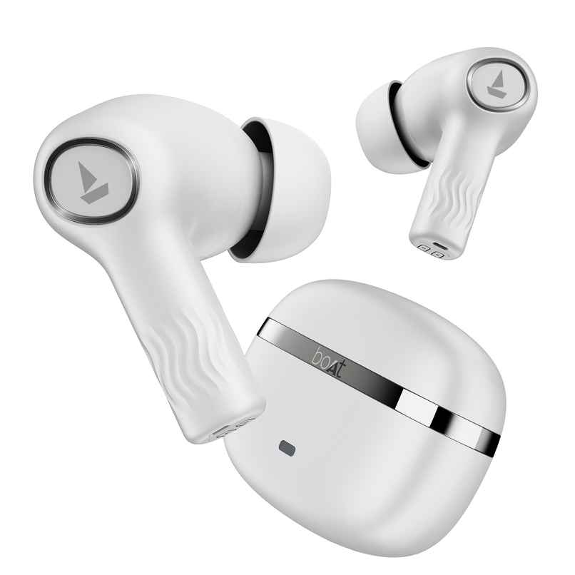 boAt Nirvana Ion TWS Earbuds with mic, 120HRS Battery, Crystal Bionic Sound w/Dual EQ Modes, 4Mics ENx, App Support, Low Latency, IPX4, v.5.2 Bluetooth - Ivory White