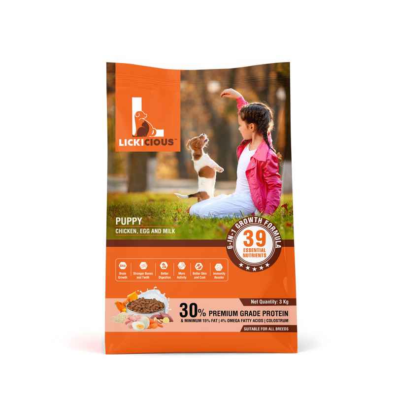 LICKICIOUS Puppy Chicken - Egg & Milk | Dry Dog FOOD