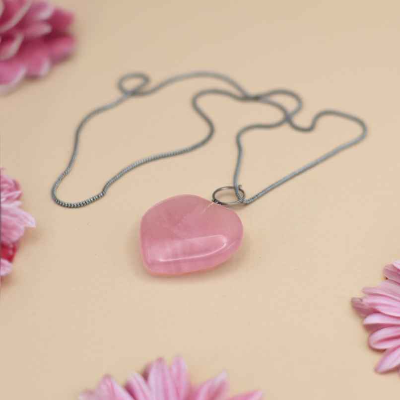 Astrotalk Rose Quartz Heart Pendant Astrotalk Rose Quartz Heart Pendant