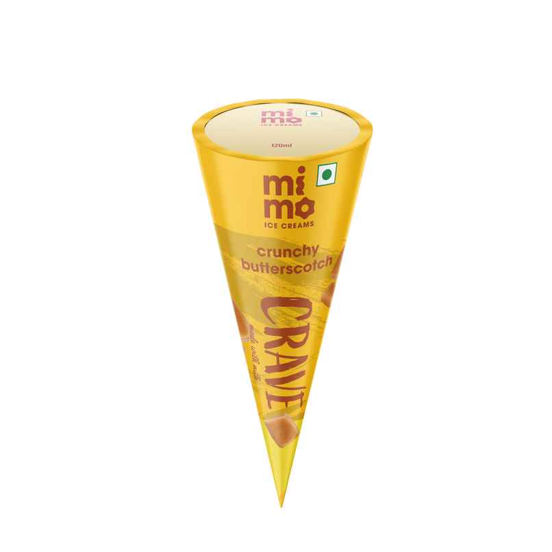Mimo Crave Cone Crunchy Butterscotch Ice Cream