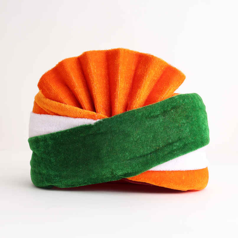 Tricolor Turban  Indian Flag Colored Turban for Cricket Match Parties | Propcon