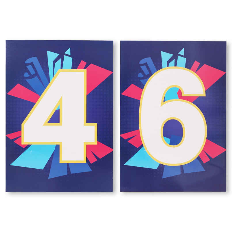 4 and 6 Posters | Boundary Placards for Cricket Match Parties & Fan Cheering | Propcon 4 and 6 Posters | Boundary Placards for Cricket Match Parties & Fan Cheering | Propcon