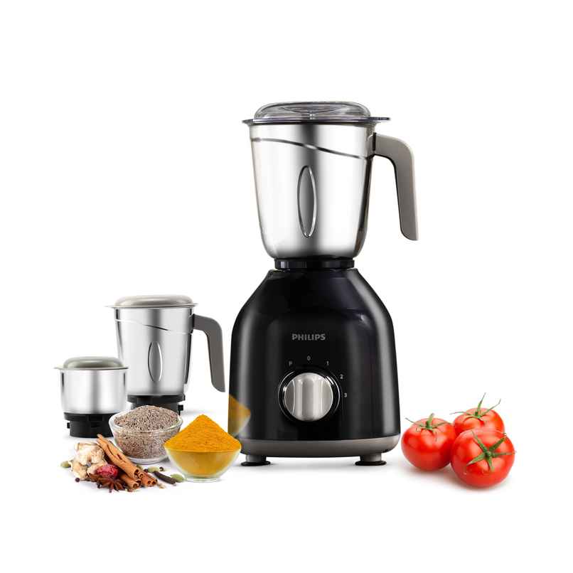 Philips (HL7756/01) 750 Watt Mixer Grinder, 3 Stainless Steel Multipurpose Jars with 3 Speed Control and Pulse function - Black Philips (HL7756/01) 750 Watt Mixer Grinder, 3 Stainless Steel Multipurpose Jars with 3 Speed Control and Pulse function - Black