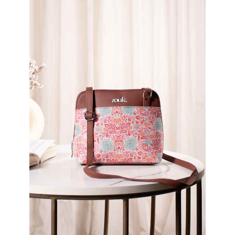 Zouk Mangalore Blossoms OOO Sling Bag - Multicolour Zouk Mangalore Blossoms OOO Sling Bag - Multicolour