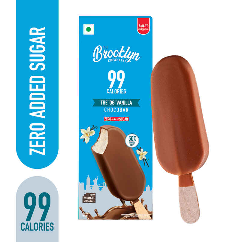 The Brooklyn Creamery 'OG' Vanilla Chocobar Ice Cream|Low Calorie Zero Added Sugar