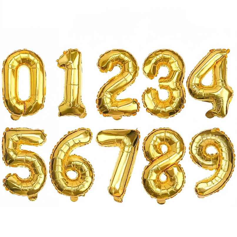 Number Balloons (0-9) | Foil Balloons | Birthday Decoration | Party Needs| Propcon