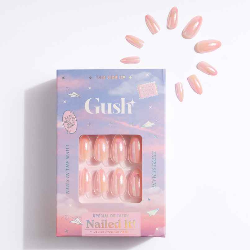 Gush Beauty Nailed It Reusable Press On Nails with Application Kit | Fairy Dust - Medium Round Gush Beauty Nailed It Reusable Press On Nails with Application Kit | Fairy Dust - Medium Round