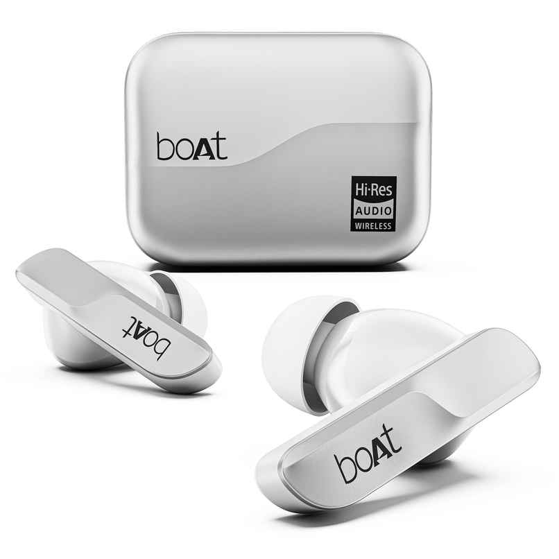 boAt Airdopes 800 With Hidef Audio By Ldac, Enx, App Support, 40Hrs Battery, Sterling Silver boAt Airdopes 800 With Hidef Audio By Ldac, Enx, App Support, 40Hrs Battery, Sterling Silver