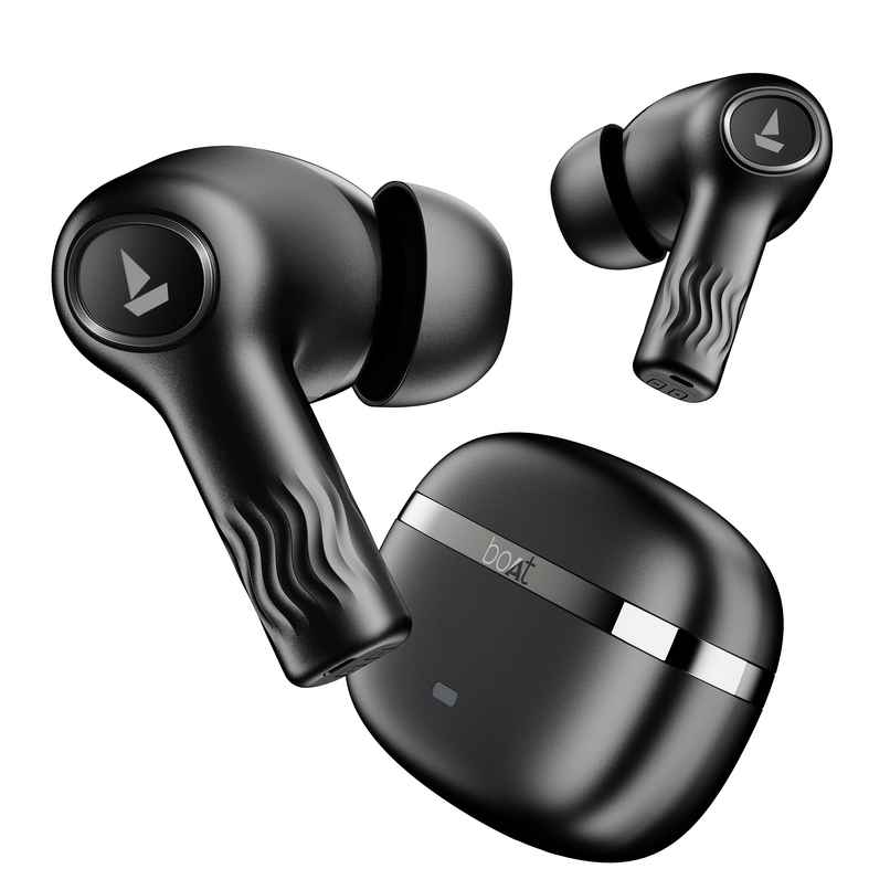 boAt Nirvana Ion TWS Earbuds w/ 120 HRS Playback & Crystal Bionic Sound (Charcoal Black)
