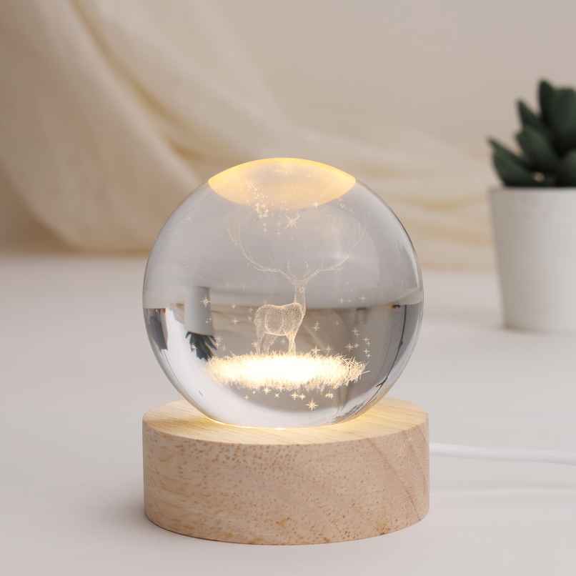 Reindeer Globe Lamp | Happy Mail | Decorative Accent