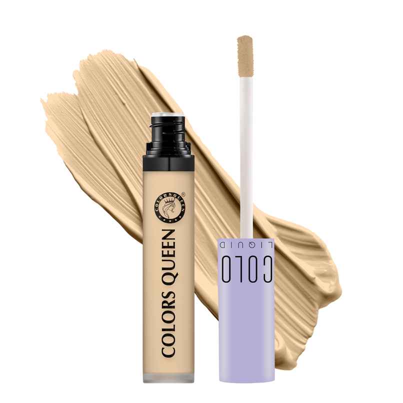 Colors Queen Conceal & Reveal Liquid Long Lasting Concealer with Matte Finish| Light Ivory