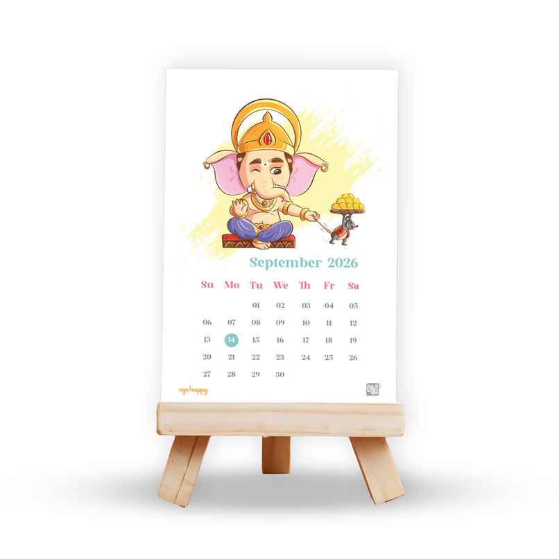 Divine Doodles Desk Calendar 2026 Unique Festive Gift Holidays  | Gifting Essential