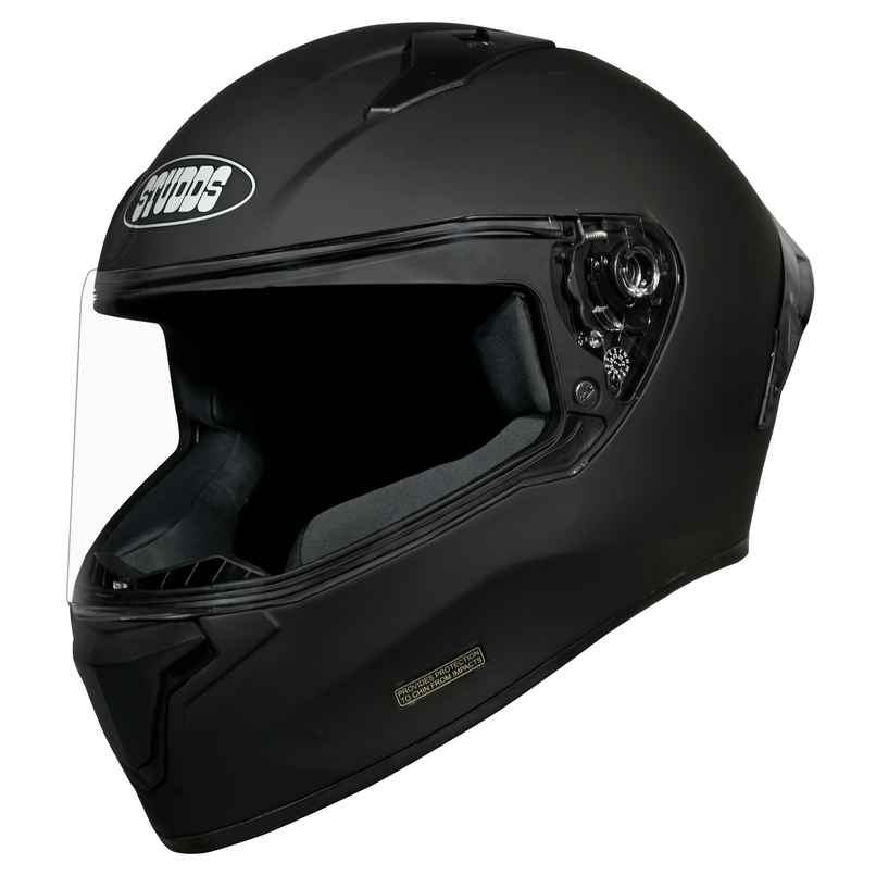 Studds Thunder Full Face Helmet With Spoiler | Matt Black - XL