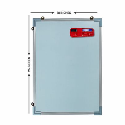 ABK Magnetic White Dry Wipe Board with 2 markers 2ft x 1.5ft