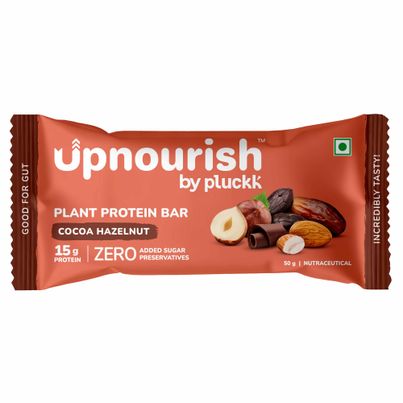 Pluckk Upnourish 15g Plant Protein | Cocoa Hazelnut | No Preservatives | No Added Sugar