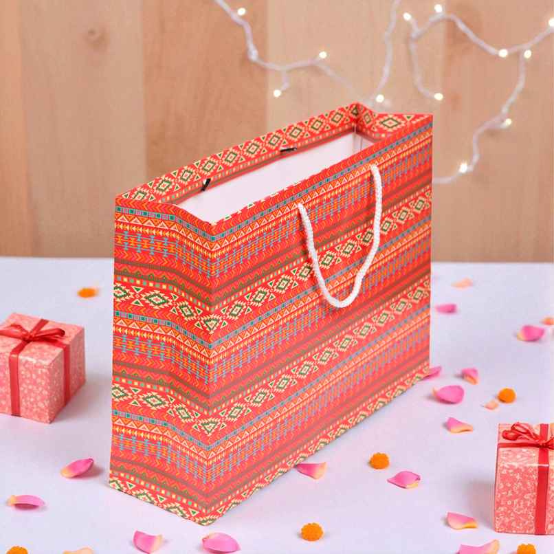 Orange Green Gift Bag | Mad Over Print