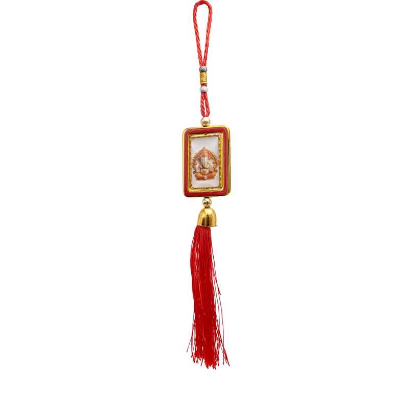 Square Shape Rotational Side Ganesh Ji Car Hanging Decorative | Divine Vibes | Ganesh Chaturthi Specials