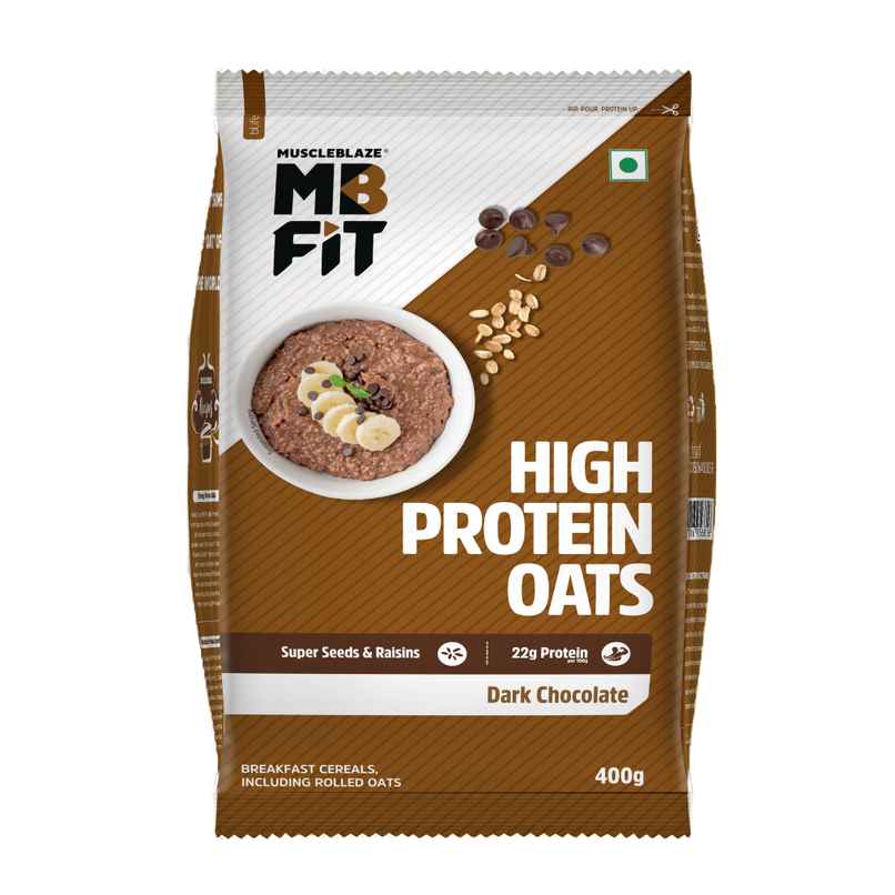 MuscleBlaze Fit High Protein Oats (Dark Chocolate, 400g) | 22g Protein MuscleBlaze Fit High Protein Oats (Dark Chocolate, 400g) | 22g Protein