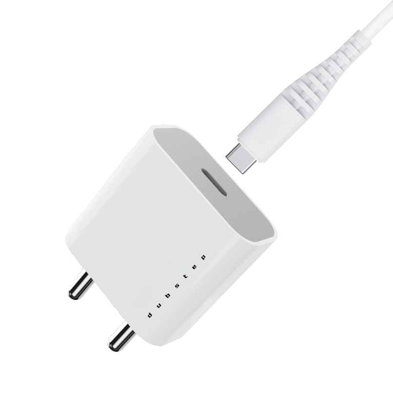 Dubstep Sprint 20W USB-C Charger | All Fast Charging Technologies (With Type-C To L Cable - White