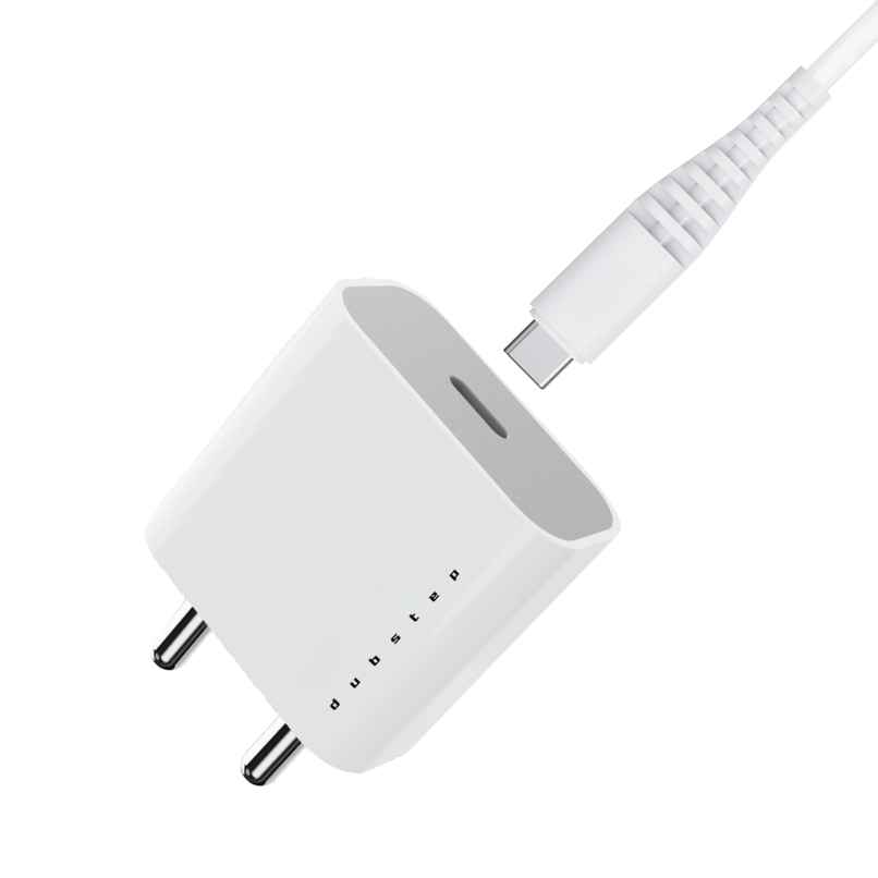 Dubstep Sprint 20W USB-C Charger | All Fast Charging Technologies (With Type-C To L Cable - White Dubstep Sprint 20W USB-C Charger | All Fast Charging Technologies (With Type-C To L Cable - White