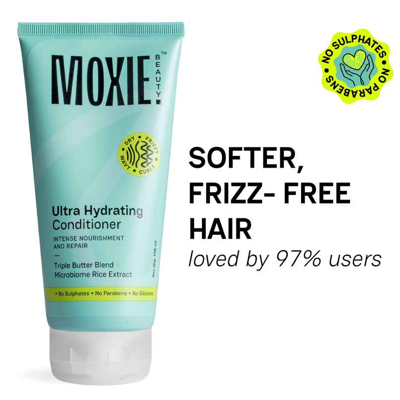 Moxie Beauty Ultra Hydrating Conditioner | Repairs, Hydrates & Restores Damaged Hair | Tackles Frizzy & Dry hair Moxie Beauty Ultra Hydrating Conditioner | Repairs, Hydrates & Restores Damaged Hair | Tackles Frizzy & Dry hair