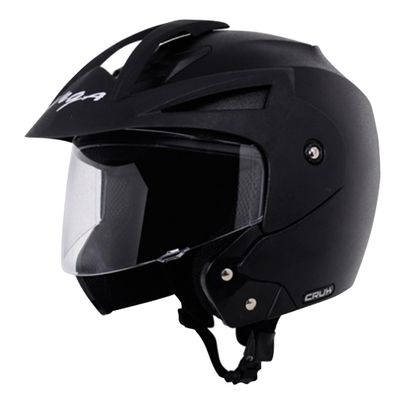 Vega Crux Open Face Black Helmet-L Vega Crux Open Face Black Helmet-L
