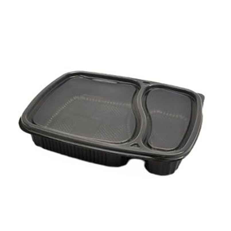 Disposable Platter Thali With Lid | 2 Compartment | 175 x 220 x 35 | Tempware
