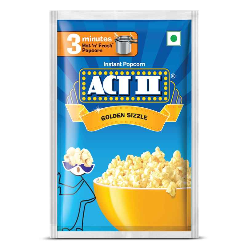 Act II Instant Popcorn | Golden sizzle, Hot & Fresh in 3 mins