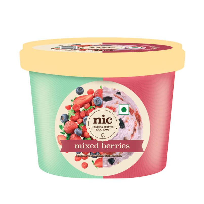 NIC Mixed Berries Ice Cream Cup | Preservative Free | No Artificial Flavors NIC Mixed Berries Ice Cream Cup | Preservative Free | No Artificial Flavors