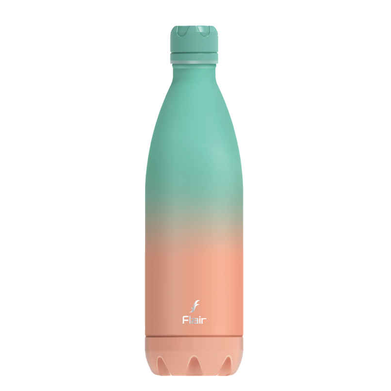 Flair Stainless Steel Pop Double | Walled Vacuum Insulated Bottle | Aqua Green & Coral Pink | 750 ml