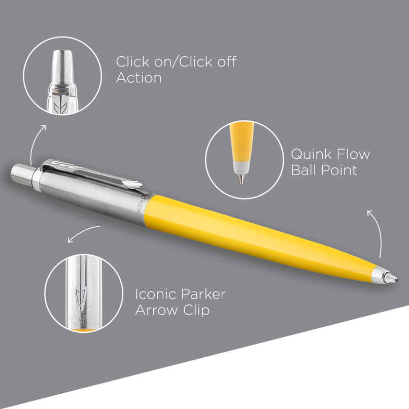 Parker Gift Set Jotter STD Ball Pen Yellow Body with Notebook