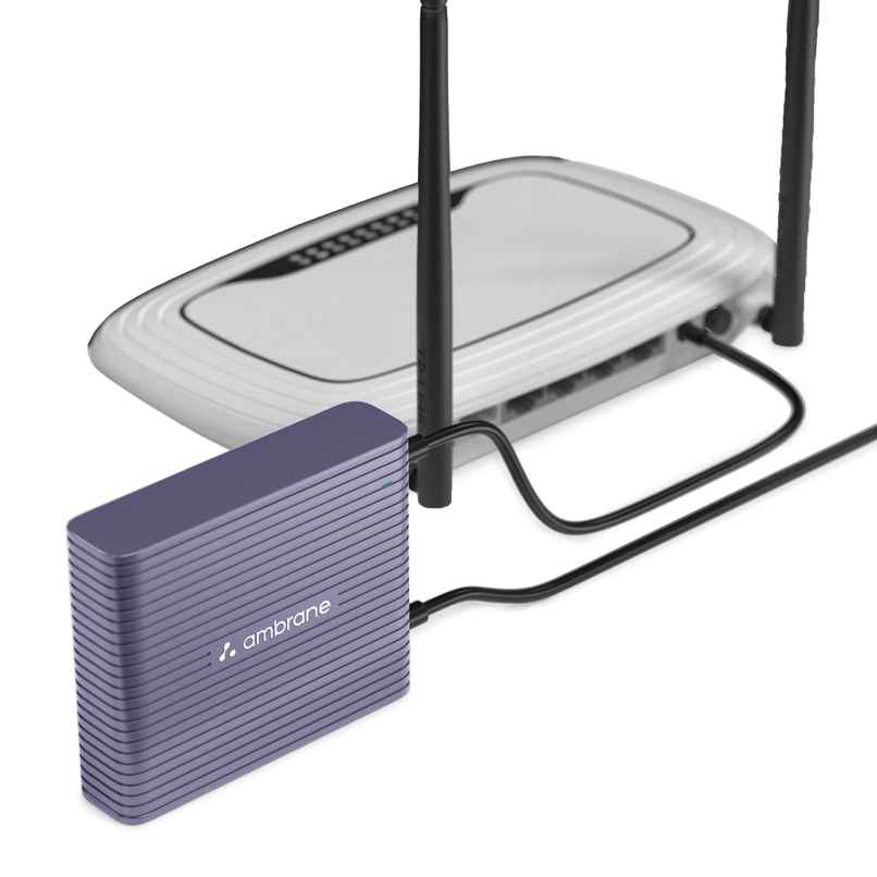 Ambrane Mini UPS for 12V WiFi Router Broadband Modem | Cubervolt | Purple