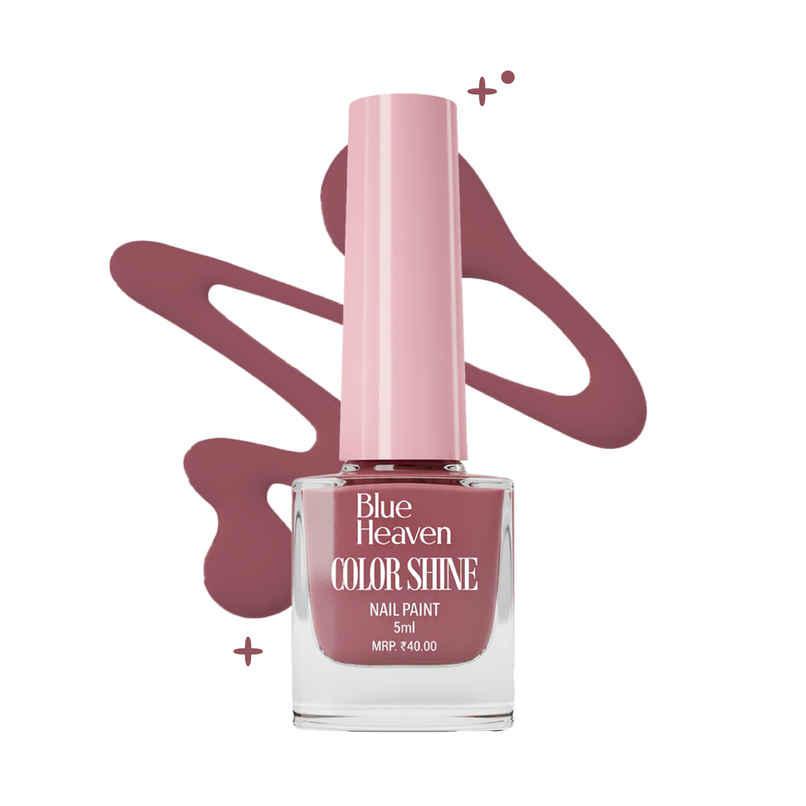 Blue Heaven Color Shine Nail Polish, Glossy Gel Finish Nail Paint | Quick Drying Formula | Shade 19