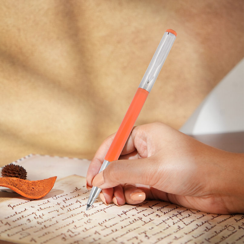 Parker Gift Set Vector Metallix RB Orange Body with Notebook