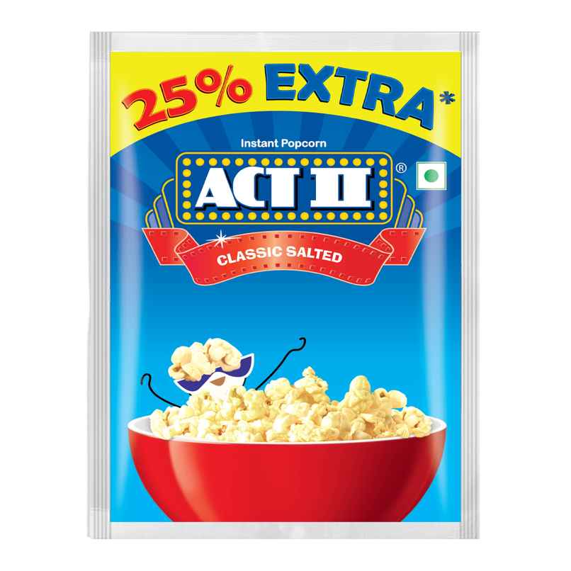 ACT II Instant Popcorn | Classic Salted, Family Pack, Hot & Fresh in 3 mins