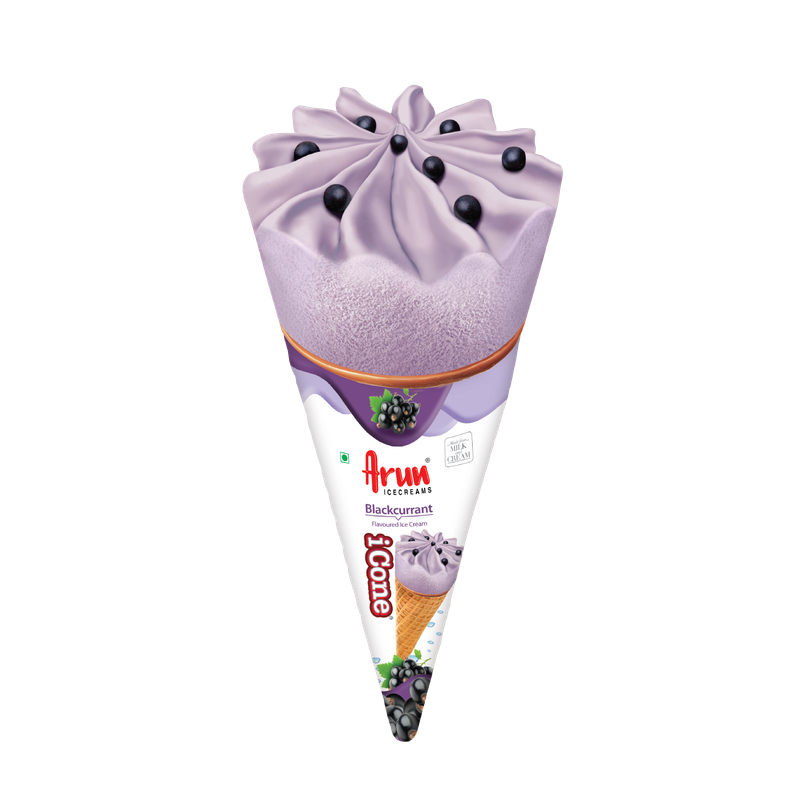 Arun Black Current Icone Ice Cream Cone
