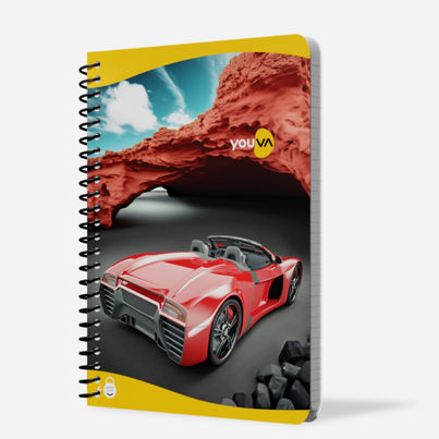 Navneet Youva Spiral Bound Single Line 400 Pages Long Notebook With Safety Lock A4 size 21x29.7cm | Assorted