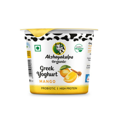 Akshayakalpa Organic Greek Yogurt - Mango Akshayakalpa Organic Greek Yogurt - Mango