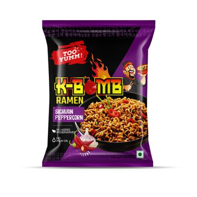 Too Yumm! K-Bomb Ramen Sichuan Peppercorn| Ready To Cook Instant Noodles | Chinese VEG |No Palm Oil