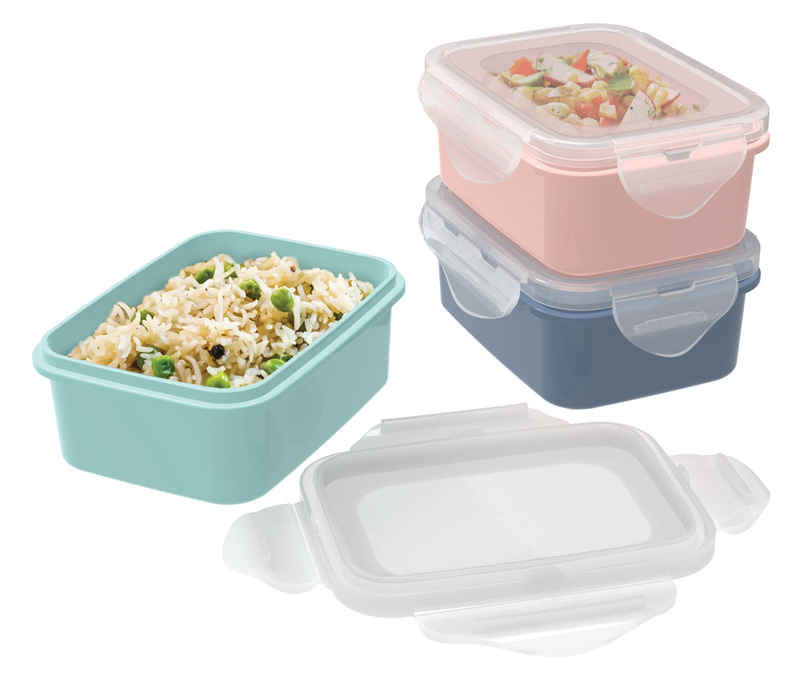 All Time Lock & Safe Storage Container Set of 3 (350 ml x 3) (Assorted Color) All Time Lock & Safe Storage Container Set of 3 (350 ml x 3) (Assorted Color)