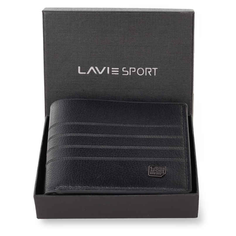 Lavie Sport Men's Alfred Z Black Wallet | 4 Card Slot