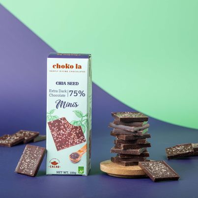 Chokola 75% Chia Seed Chocolate Minis