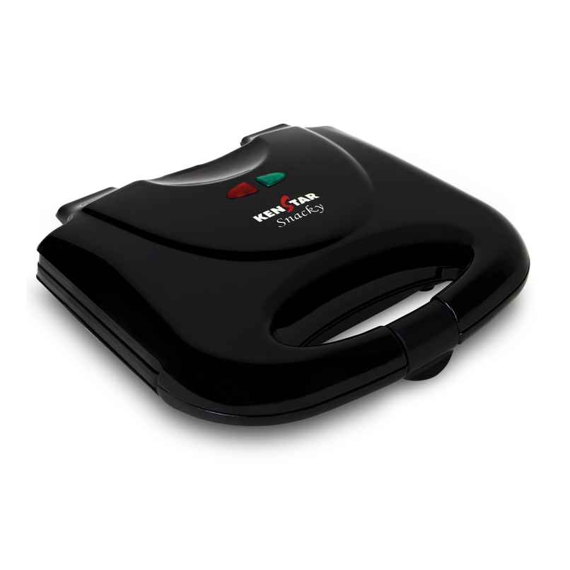 Kenstar SNACKY 750W Sandwich Toaster with Durable Die Cast Aluminium Plates,Power Indicators-Black