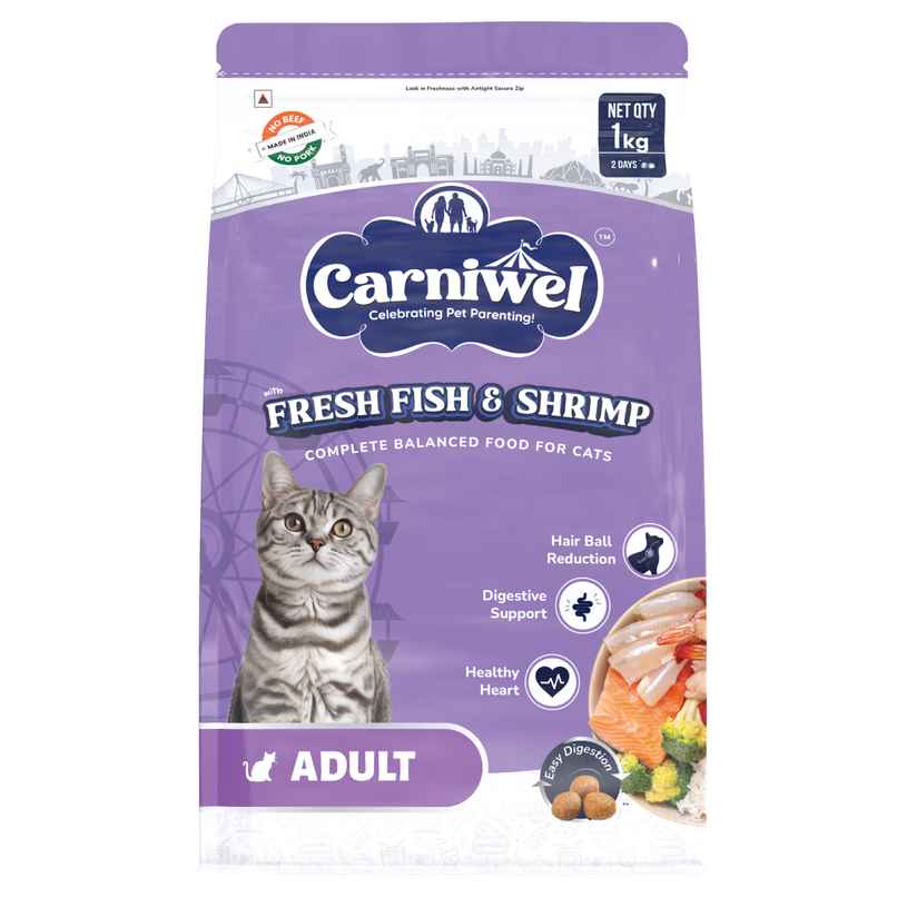 Carniwel Fresh Fish And Shrimp Dry Cat FOOD | Adult