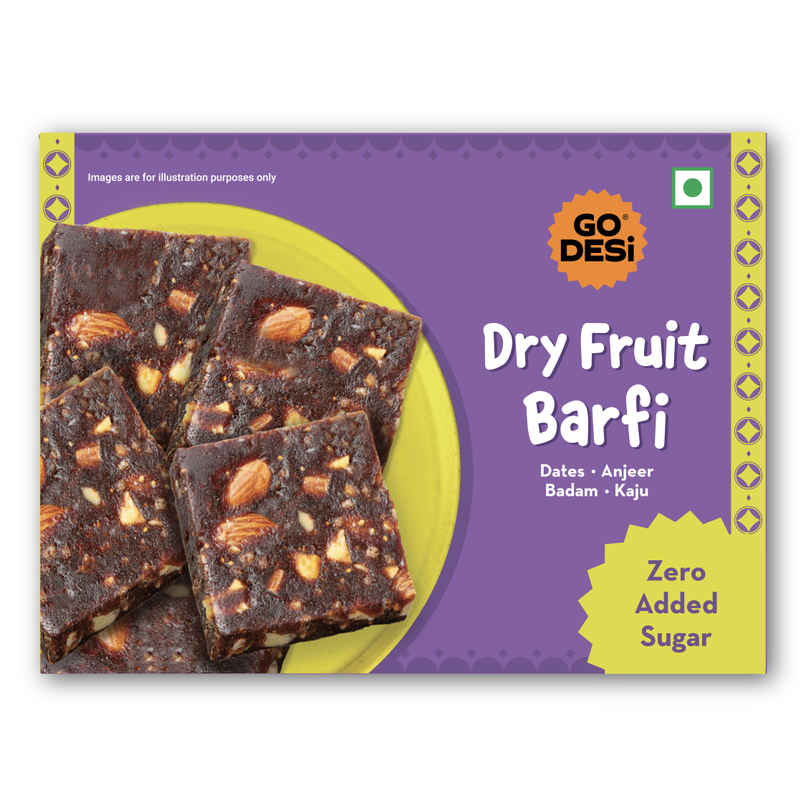 Dry Fruit Barfi | No Added Refined Sugar | Burfi | Sweets | By GO DESi