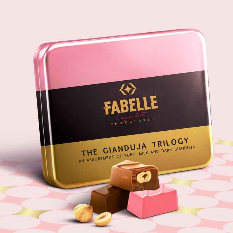Fabelle Gianduja Trilogy- Assorted Luxury Handcrafted Chocolate Box