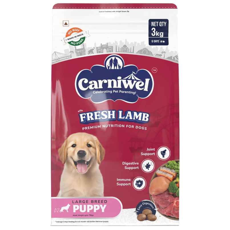 Carniwel Fresh Lamb Dry Dog Food For Large Breed | Puppy Carniwel Fresh Lamb Dry Dog Food For Large Breed | Puppy
